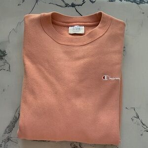 Champion Men's Crewneck sweatshirt in Soft apricot men medium